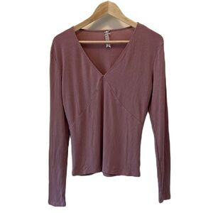 SzL Jo & Co Light pink ribbed V neck Long sleeve GUC